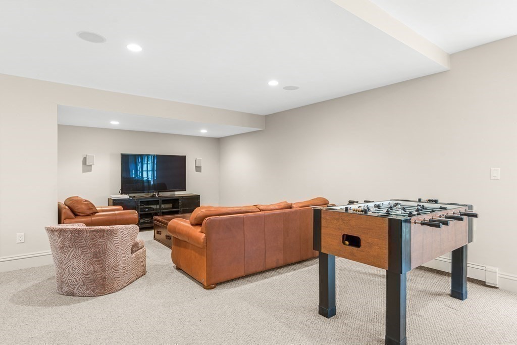 77 Cliff Road Wellesley, MA 02481 - Photo 29 of 33 a living room with furniture and a flat screen tv