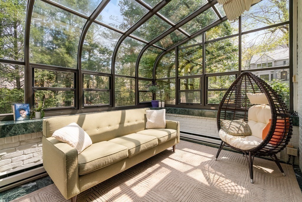 28 Sheffield Road Newton, MA 02465 - Photo 15 of 39 a living room with large windows