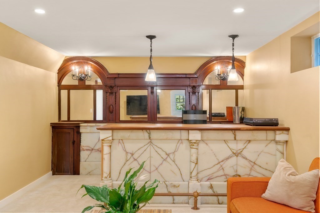 28 Sheffield Road Newton, MA 02465 - Photo 30 of 39 a front view of a house with a chandelier