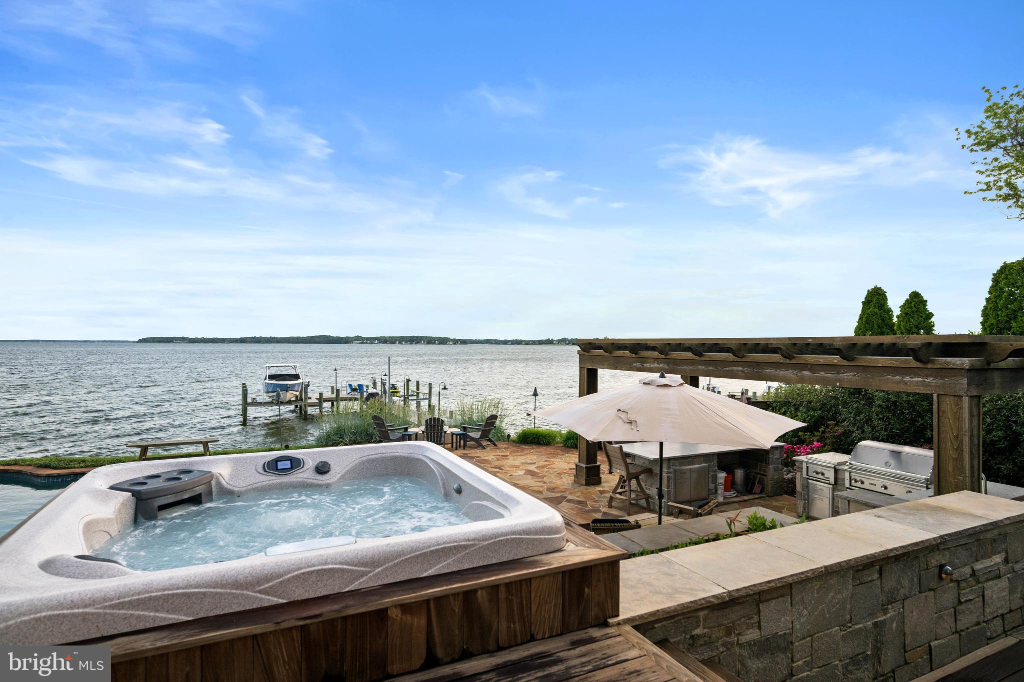 3728 Ramsgate Drive Annapolis, MD 21403 - Photo 41 of 68 Hot Tub with Views Down the Chesapeake Bay
