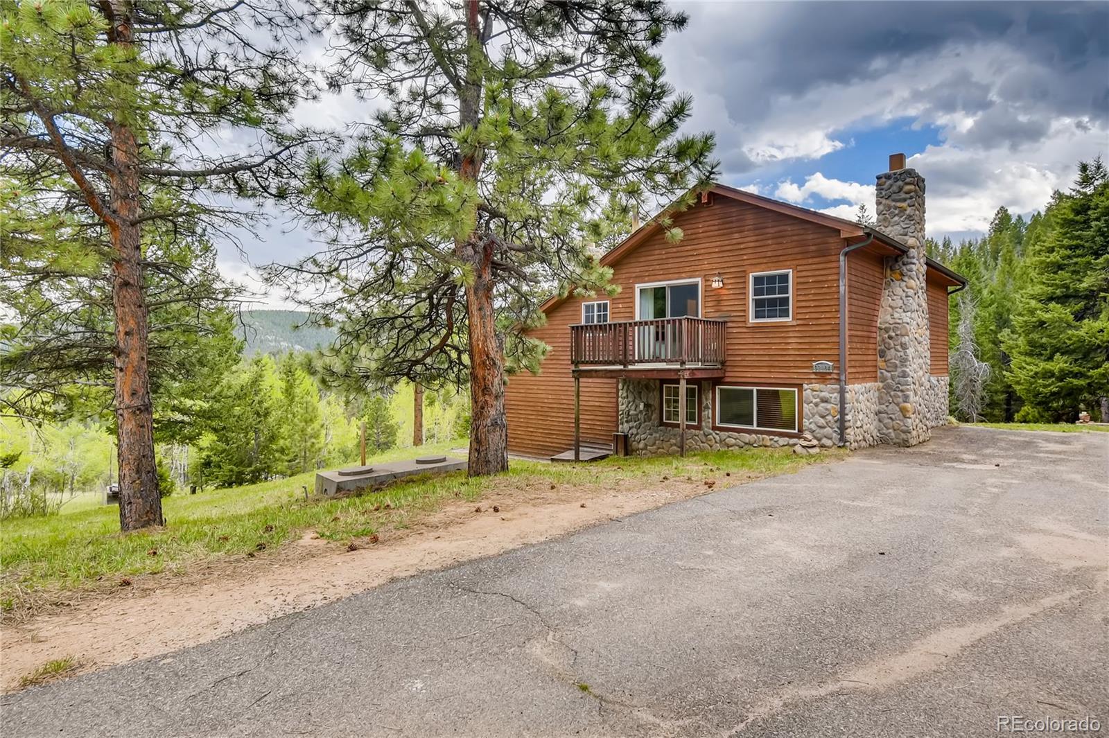 32104 Snowshoe Road Evergreen, CO 80439 - Photo 24 of 36 a view of house with a outdoor space