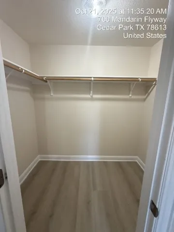 a view of a room with closet