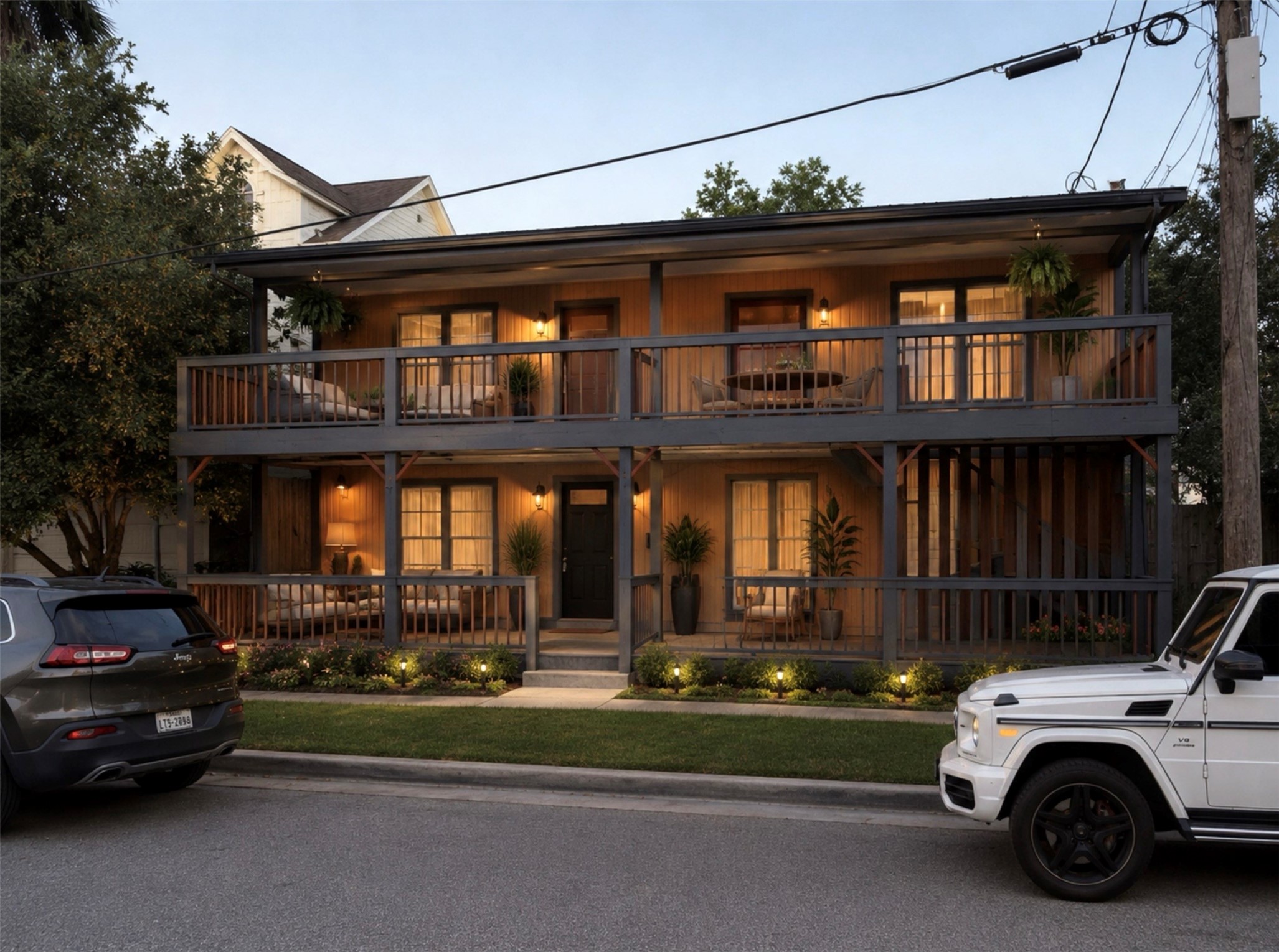 613 Pacific Street, Unit 1 Houston, TX 77006 - Photo 27 of 28 a view of a car park in front of house