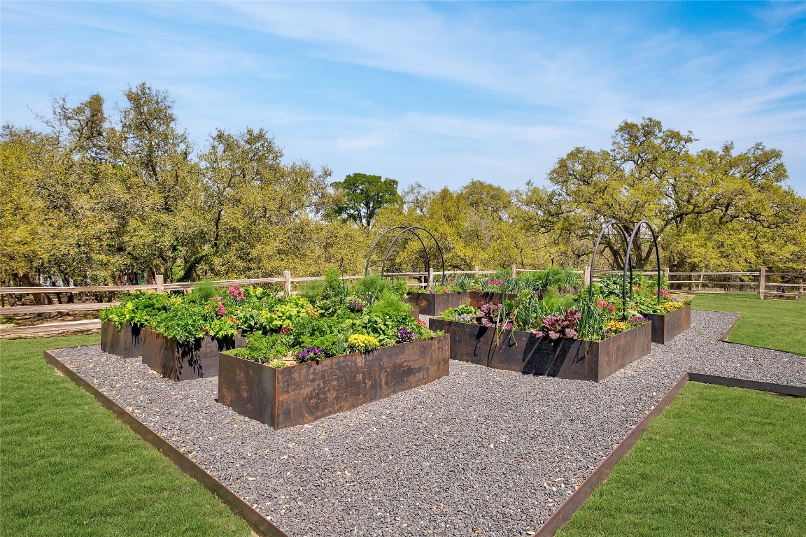 9770 Farm To Market 967 Buda, TX 78610 - Photo 35 of 40 a view of a garden and a patio