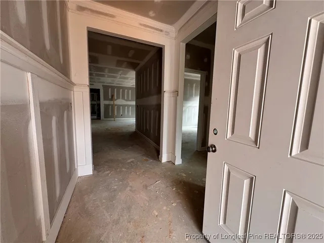 a view of hallway with livingroom