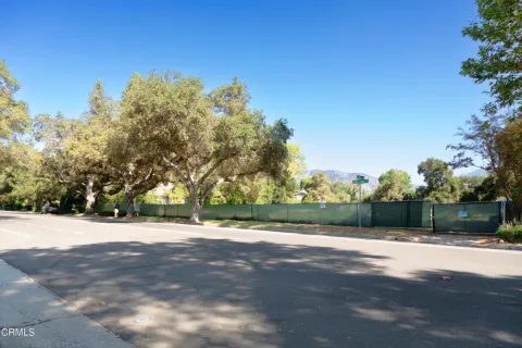 a view of an outdoor space with trees