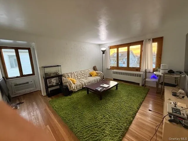 a bedroom with furniture and a wooden floor