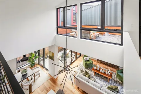 a outdoor living space with furniture