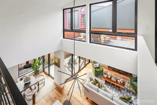 a outdoor living space with furniture