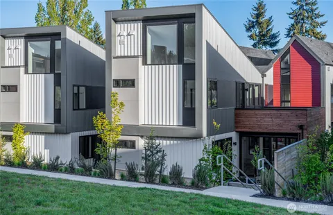 a house view with a garden space