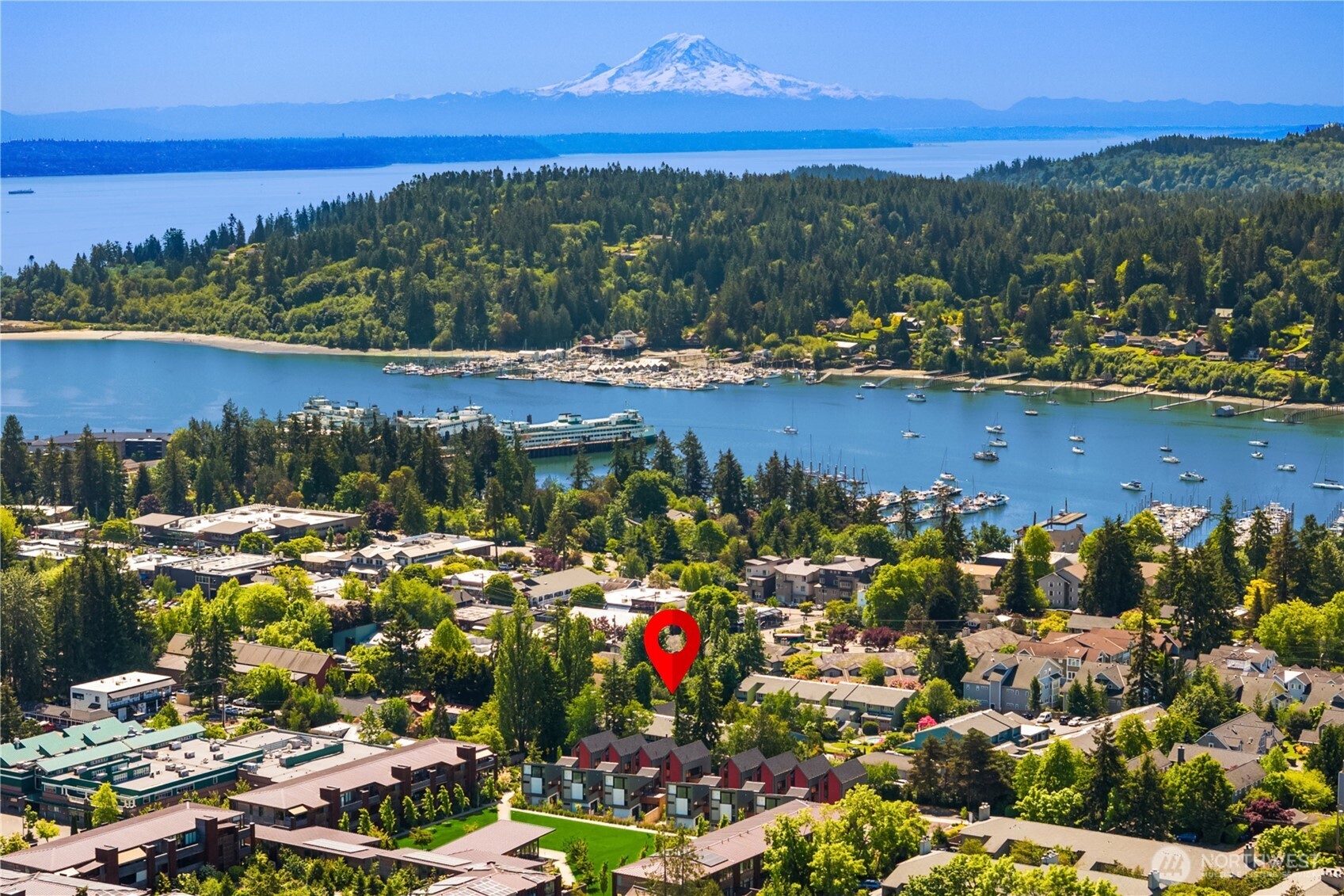 224 Canopy Path Northwest Bainbridge Island, WA 98110 - Photo 3 of 32 a view of a city with lots of trees and houses