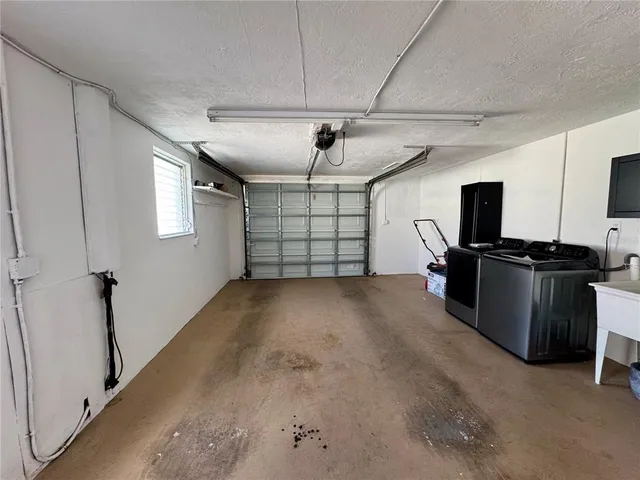 a view of a garage room