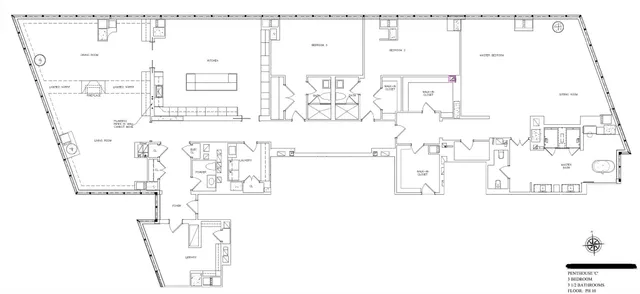 a city view with tall buildings