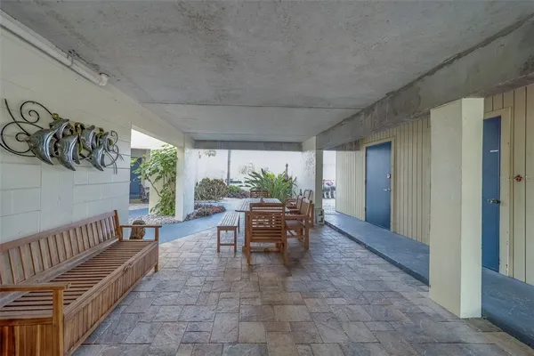 a view of outdoor space with seating area