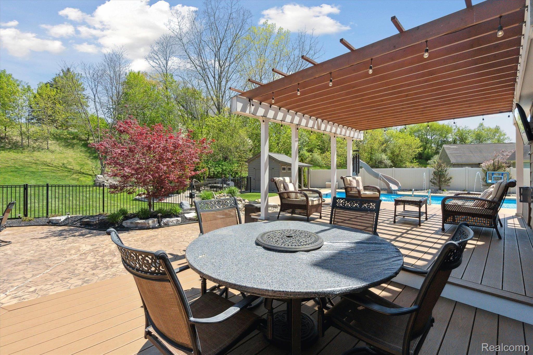 218 Locust Point Howell, MI 48843 - Photo 39 of 59 Eating Area in Back Yard