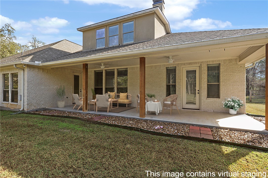 4662 Hidden Springs Way College Station, TX 77845 - Photo 38 of 48 a front view of a house with swimming pool and porch