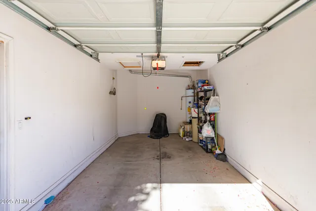 a view of a garage