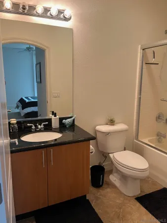 a view of a living room with clothes