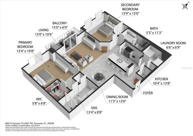 $1,175,000 | 800 North Tamiami Trail, Unit 1111, Sarasota, FL 34236