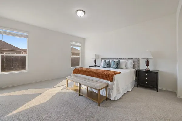 a living room with furniture and a couch