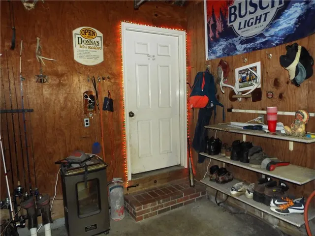 a room with storage and utility