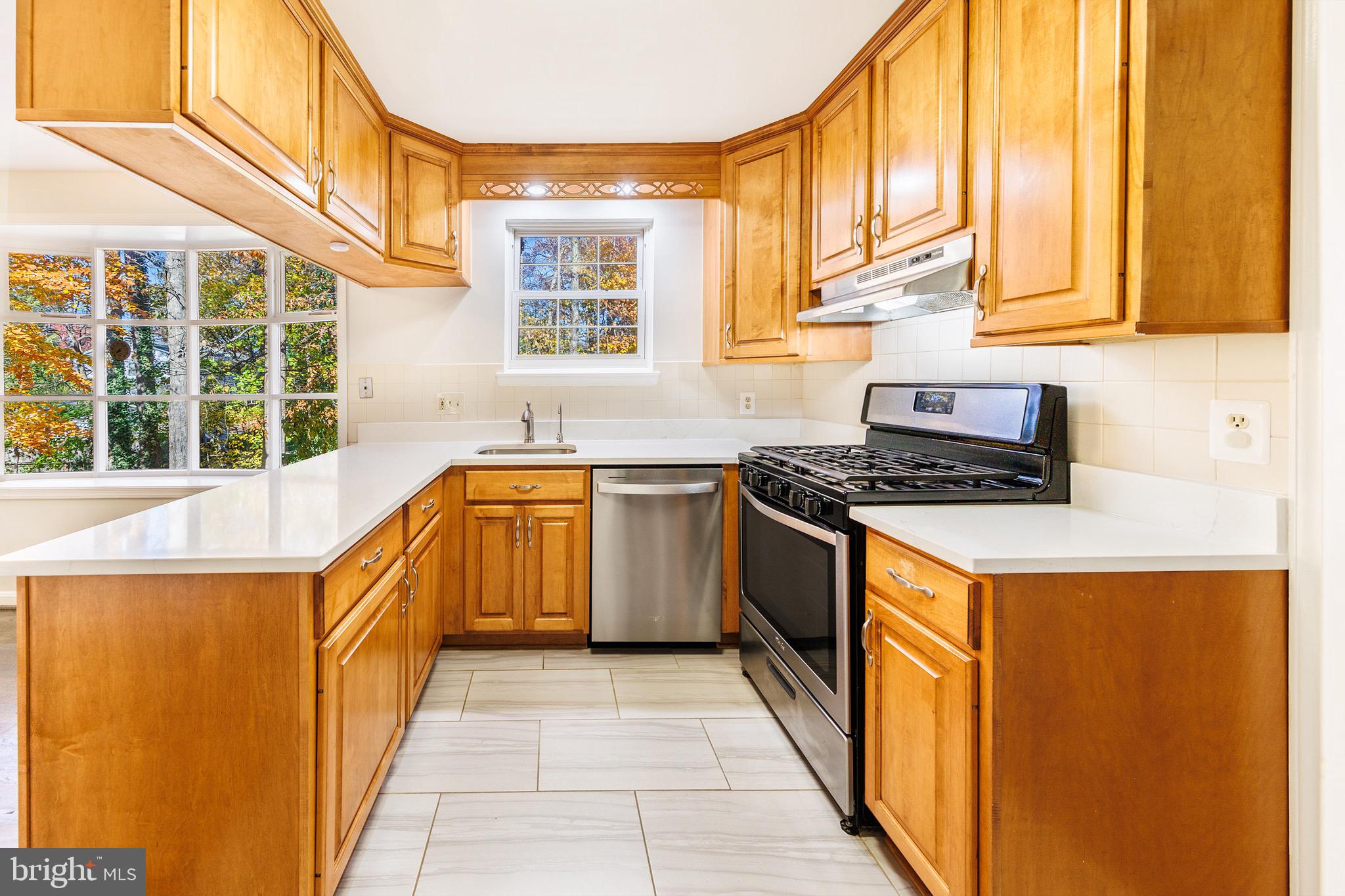 6800 Quebec Court Springfield, VA 22152 - Photo 11 of 44 Stainless steel appliances & White Quartz Counters
