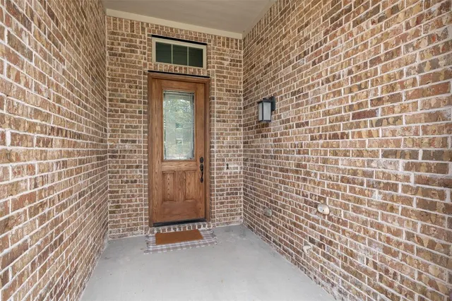 a view of a brick wall