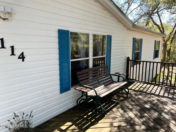 a view of outdoor space with seating