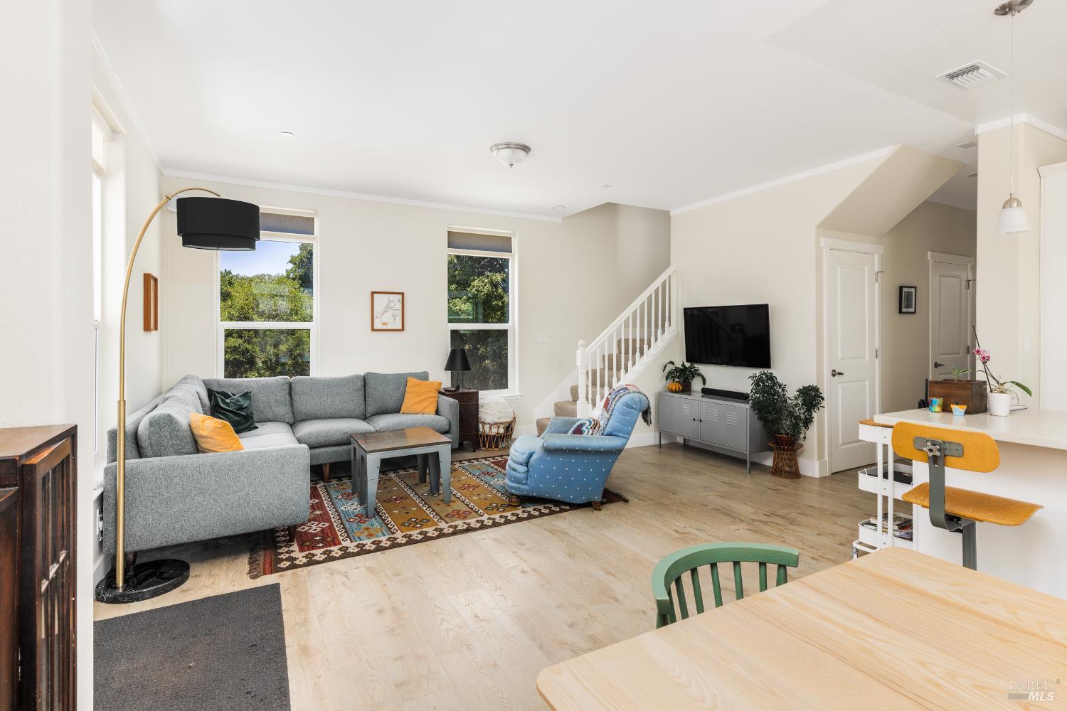 5561 Sonoma Mountain Road Santa Rosa, CA 95404 - Photo 40 of 70 a living room with furniture and a flat screen tv