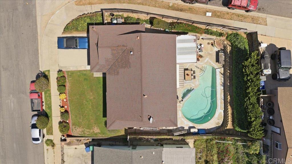 8773 Leigh Avenue Spring Valley, CA 91977 - Photo 27 of 30 an aerial view of a house with a swimming pool