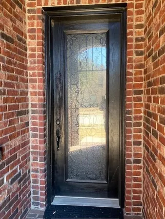 a view of a brick wall