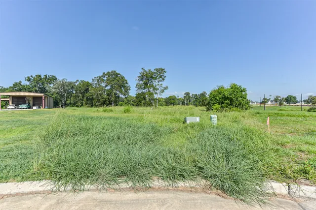 a backyard of a house with lots of green space and garden