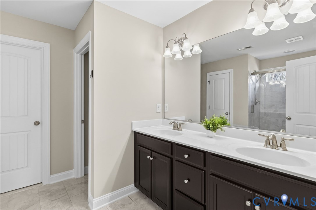 15206 Blackrail Road Chesterfield, VA 23832 - Photo 30 of 54 Primary en-suite has double vanity, private water