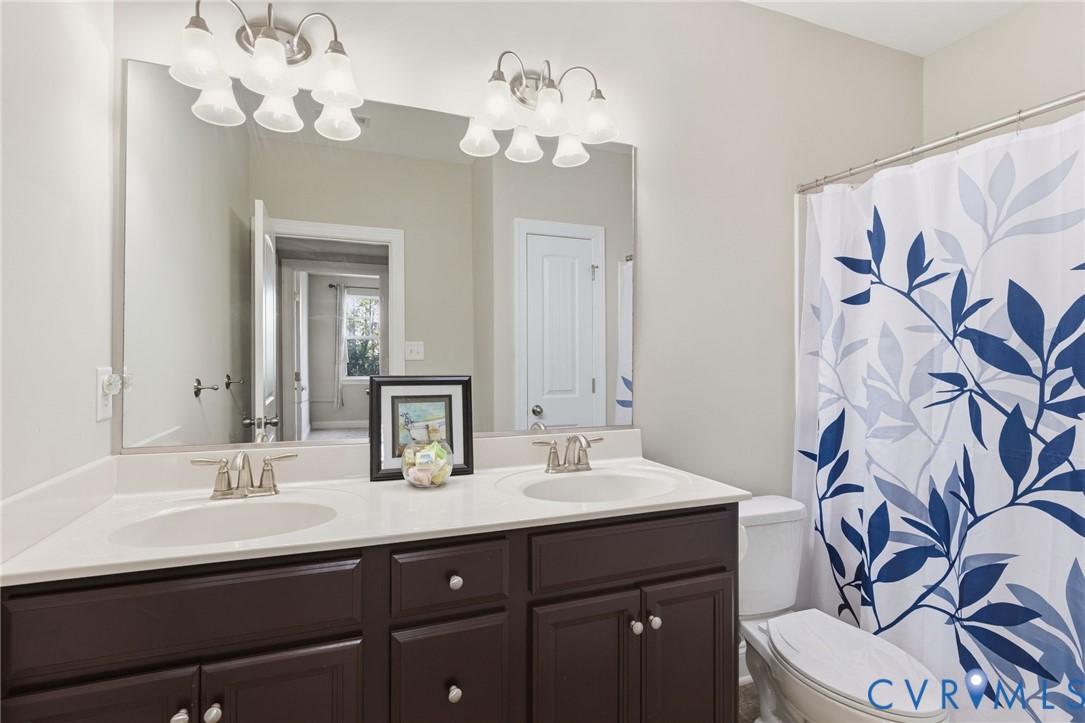 15206 Blackrail Road Chesterfield, VA 23832 - Photo 39 of 54 Full bathrooms in basement with double vanity, tub