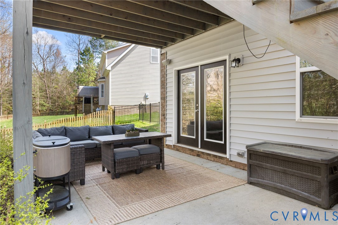 15206 Blackrail Road Chesterfield, VA 23832 - Photo 41 of 54 Walk-out basement with covered patio