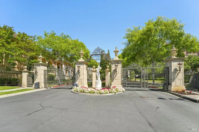 a view of a street with houses