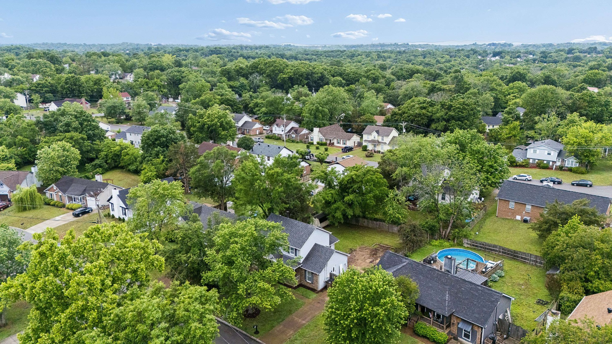 3332 Towne Village Road Antioch, TN 37013 - Photo 30 of 30 an aerial view of residential house with outdoor space and trees all around