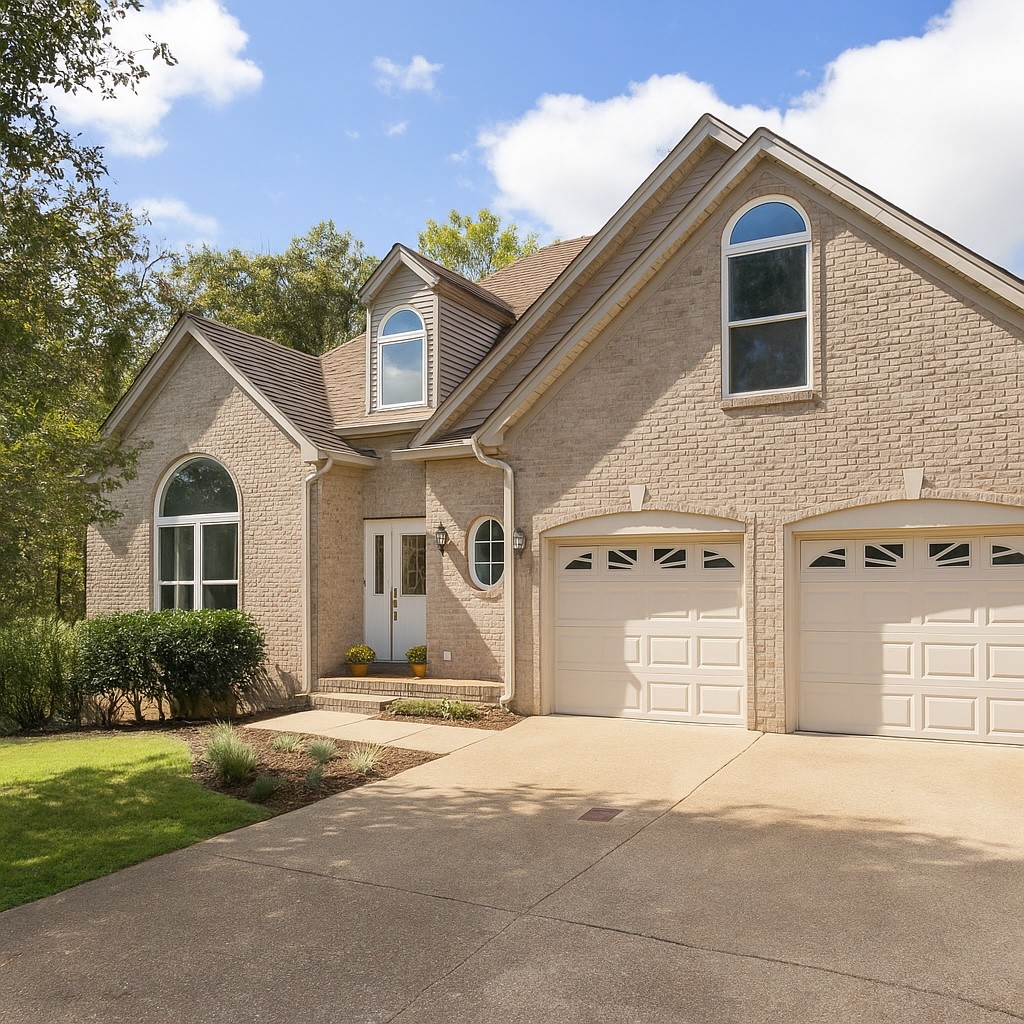 8013 Boone Trace Nashville, TN 37221 - Photo 3 of 34 a front view of a house with a yard and garage