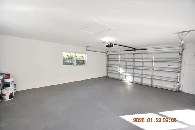 a view of a garage