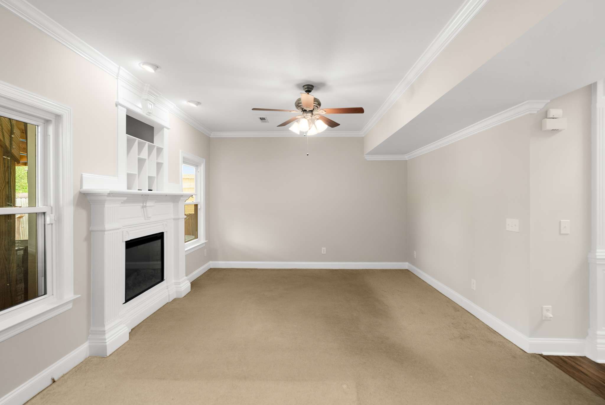 1105 Mantle Way Murfreesboro, TN 37129 - Photo 23 of 47 an empty room with fireplace fan and windows