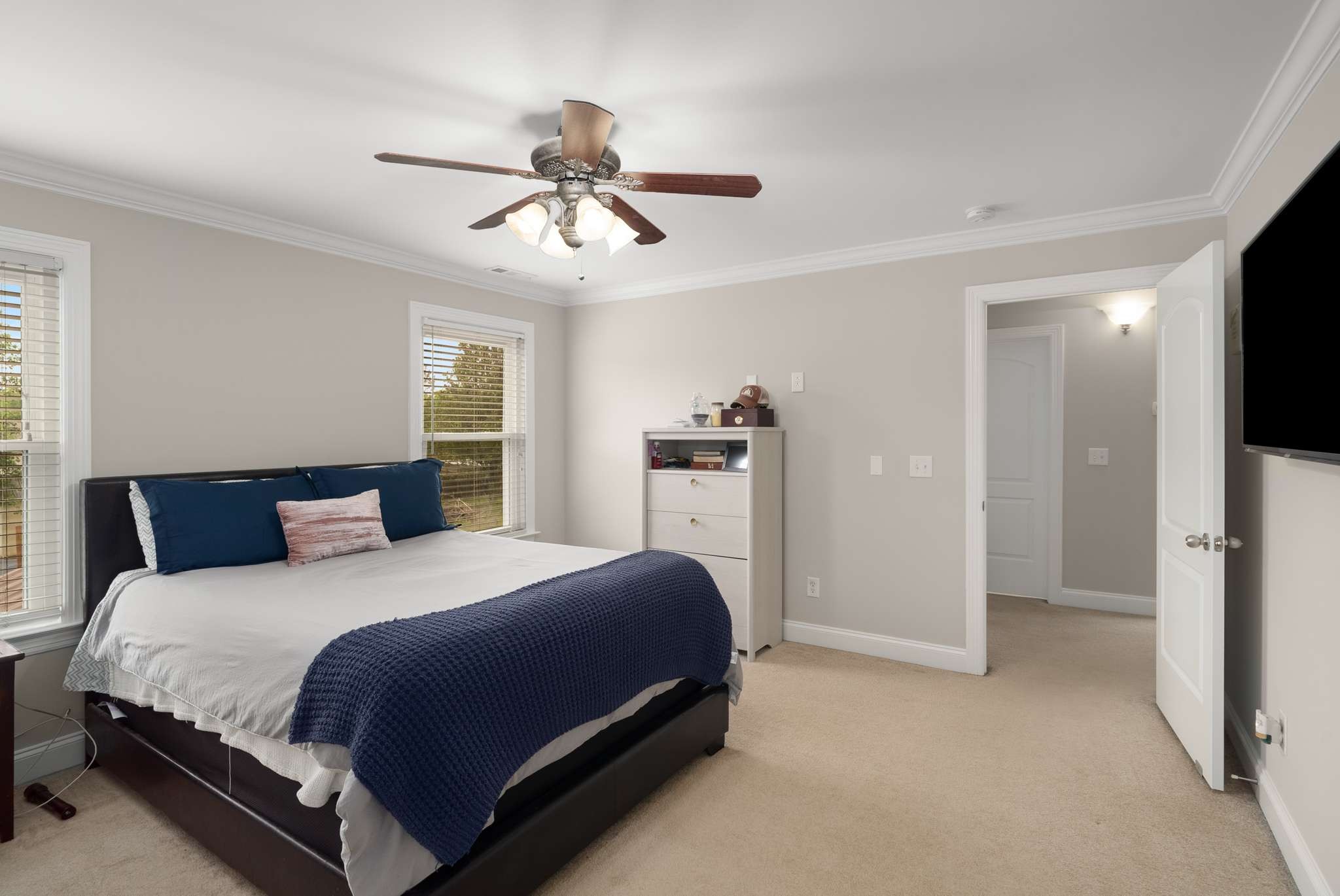 1105 Mantle Way Murfreesboro, TN 37129 - Photo 38 of 47 a bedroom with a bed and a chandelier