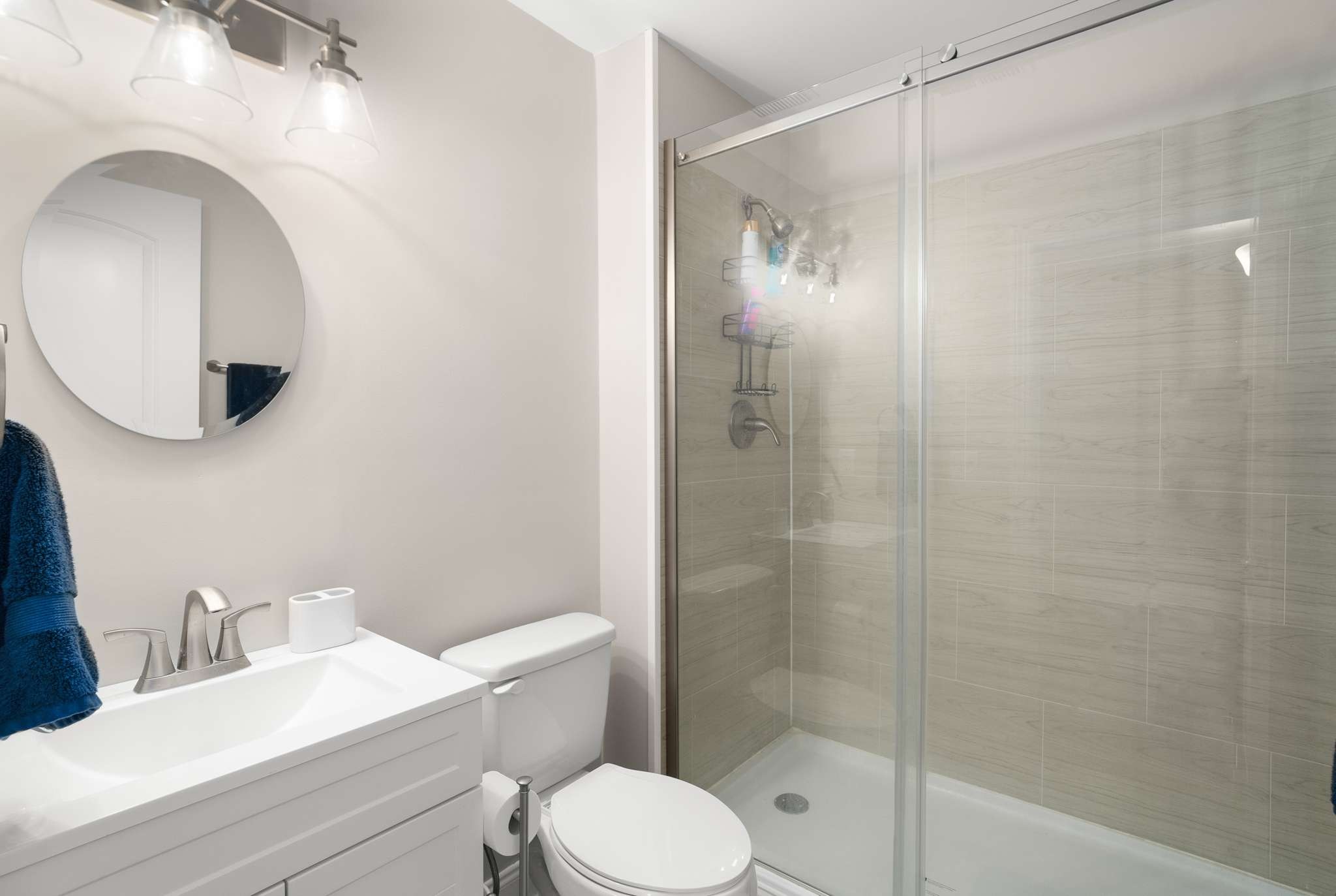 1105 Mantle Way Murfreesboro, TN 37129 - Photo 45 of 47 a bathroom with a granite countertop toilet sink and shower