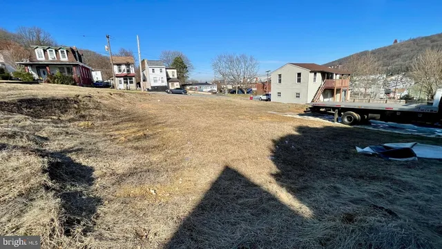 a view of a street with houses