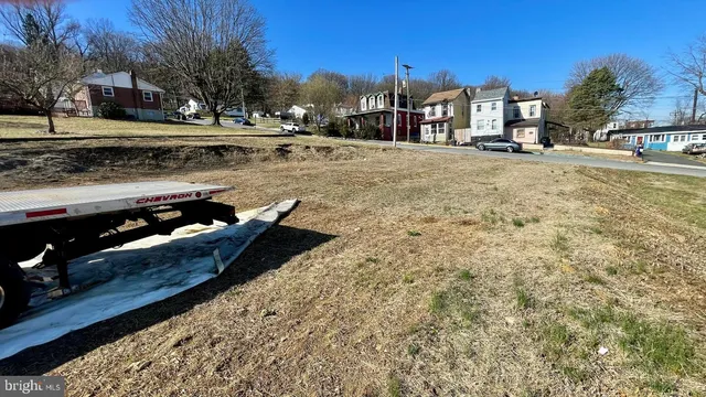 a view of a parking space with city view