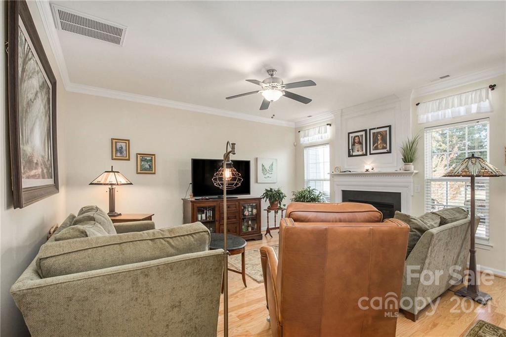 163 Snead Road Fort Mill, SC 29715 - Photo 14 of 33 a living room with furniture a fireplace and a flat screen tv