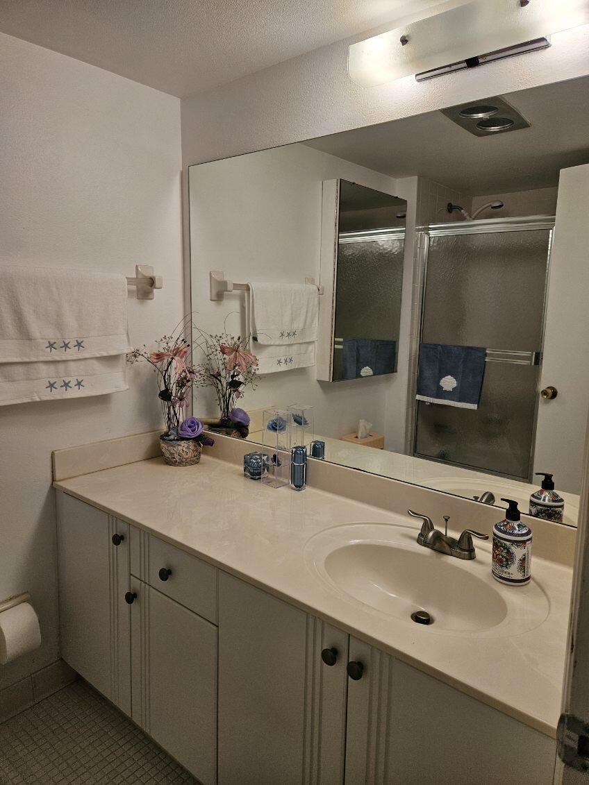9818 Marina Boulevard Boca Raton, FL 33428 - Photo 9 of 17 a bathroom with a sink and a mirror
