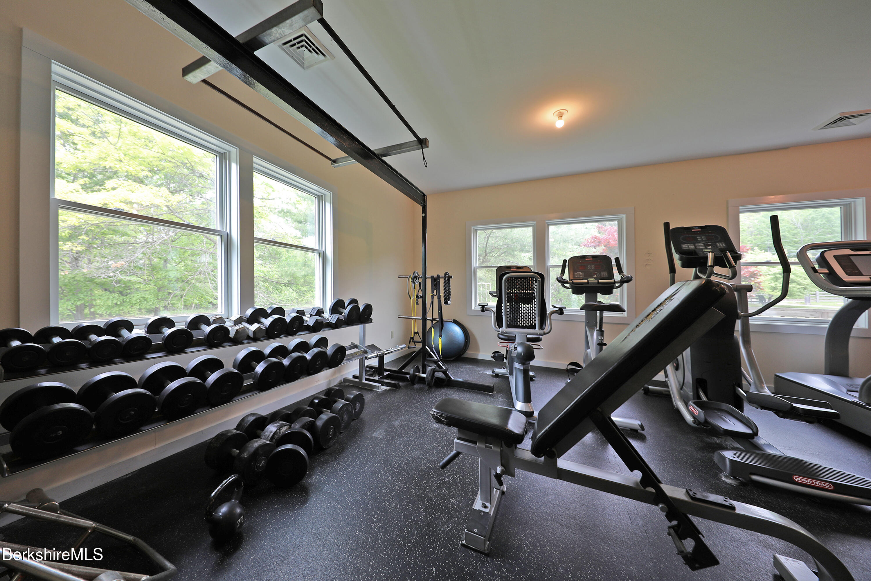 458 Monterey Road Great Barrington, MA 01230 - Photo 24 of 36 a view of a room with gym equipment