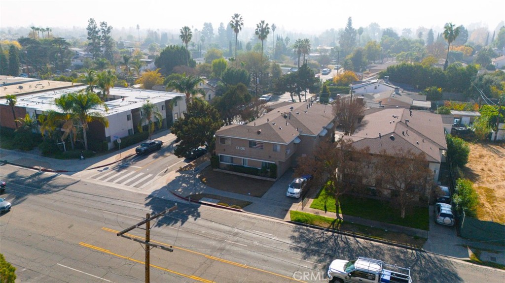 a view of a city with tall buildings