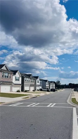 a view of large building with city view