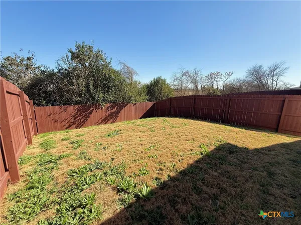 a view of a backyard